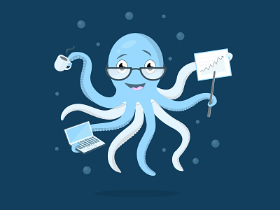 Octopus illustration business illustration inspire octopus sea vector
