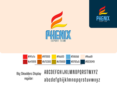 PHENIX ESPORT TEAM branding design identity branding illustrator cc logo texte vector