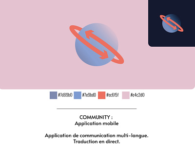 COMMUNITY - Application app appplication branding concept illustrator langage langue logo