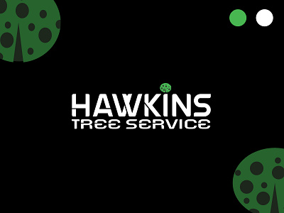 Hawkins Tree Service Logo branding design graphic design green illustration logo logo design logo presentation photoshop services tree tree services vector