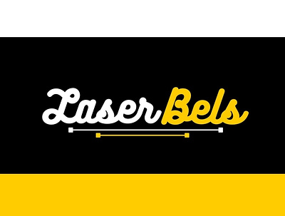 LaserBels Logo Design branding design graphic design icon illustration logo logo design modern photoshop text text logo vector yellow