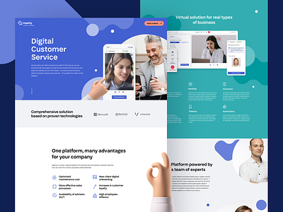 Inperly - Landing Page app branding clean clean ui design development grid illustration interface product design strategy typography ui user experience visual identity webdesign