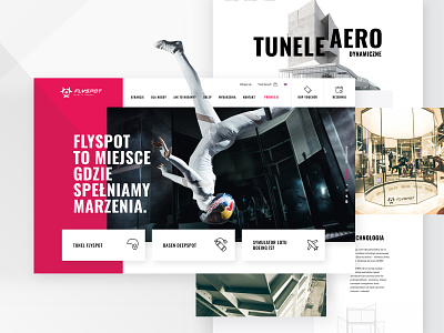 Flyspot - website for most powerful wind tunnel in the world. clean creative creativity daily design desktop grid main page ui uiux ux web webdesign website
