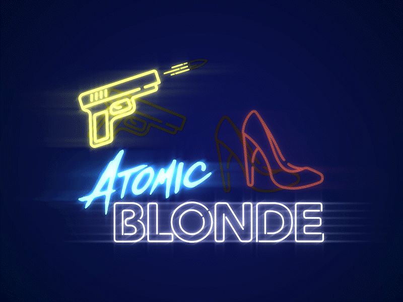 The Coldest City animation atomic blonde graphic design jake bartlett loop animation motion graphics movie animation neon animation retro animation skillshare the coldest city