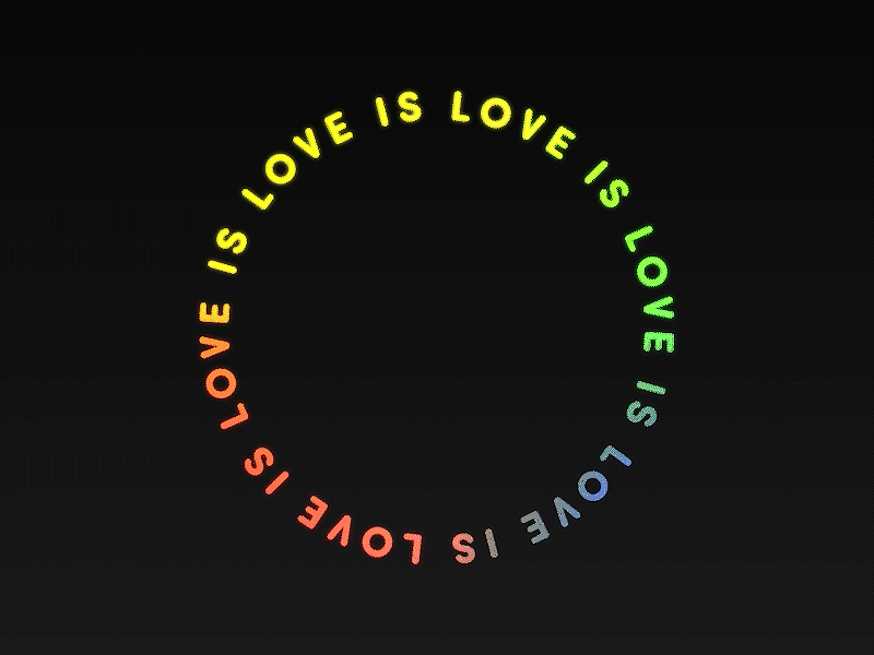 love is love animation branding design gif animation lgbtq loop animation love is love motion design motion graphics pride queer rainbow