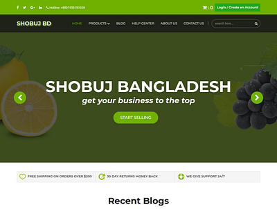 SHOBUJ BANGLADESH - Bootstrap Responsive Ecommerce Food Market T bootstrap css3 design farm farmer food fruit html5 jquery market meat organic responsive temple vegetable veggies web webdesign website website design