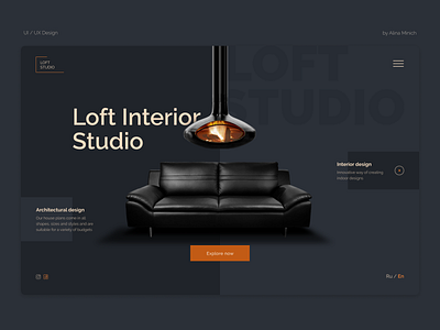 Interior design studio website design figma minimal photoshop ui ux web website