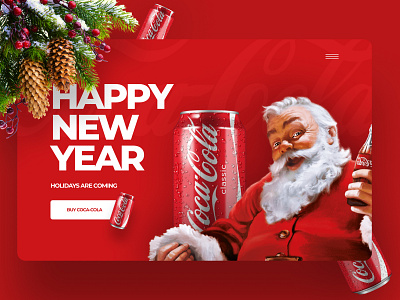Coca-Cola concept colorful colors design figma photoshop red ui web website