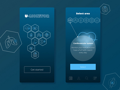 Health tracking app concept blue colors design figma glassmorphism health mobile mobile app mobile ui ui