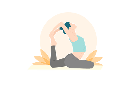 Woman Yoga - Asana asana flat illustration minimal vector web woman illustration yoga yoga pose