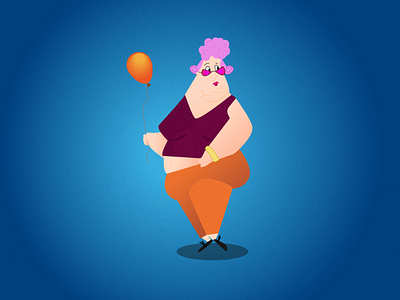 Woman with balloon