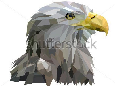 Low poly art eagle. Vector illustration abstract america animal art artwork background beak beautiful bird cartoon eagle poly