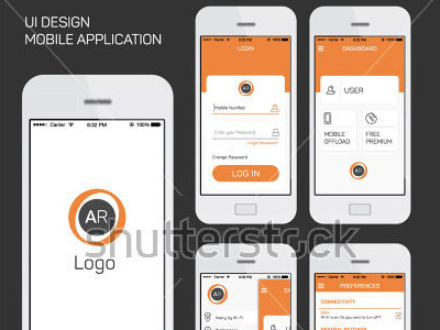 Mobile Application Ui Interface Design Vector app application design icon interface login mobile splash template ui vector web