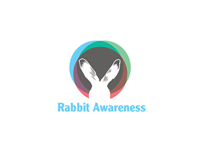 Rabbit Awareness Logo mark bunny charity headlights illustrator logomark overlay rabbit sketch