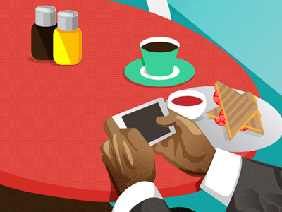 Lunching africa business corporate illustration illustrator lunch south africa technology texture vector