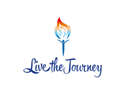 Live the Journey logo fire hand drawn illustrator vector