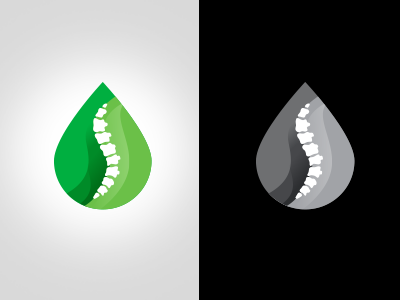 Dribbble Natur green hand drawn illustrator leaf medical nature osteopathy spine vector