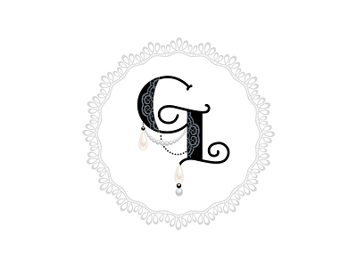 Gray Lace Photography Logo custom custom type custom typography hand drawn illustrator lace lettering logo romantic vintage