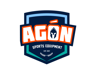Agon Sports Equipment blood orange fight the good fight harvest illustrator light blue navy shield teal vector walk of faith