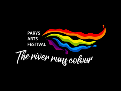 Parys Arts Festival Logo colorful hand crafted illustration illustrator logo river