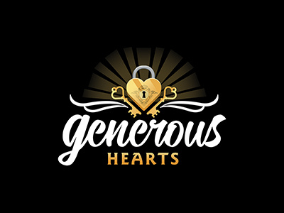 Generous Hearts Logo handmade heart illustration illustrator keys lock vector