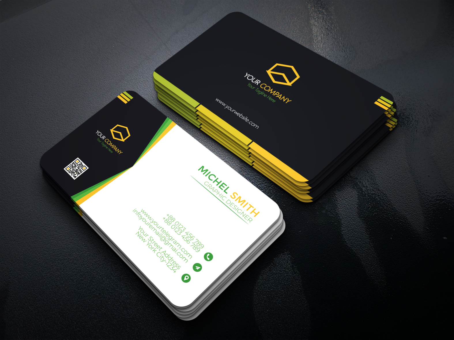 Business card design by Sadia Islam on Dribbble