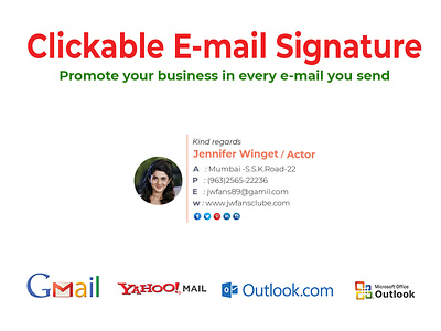 beautiful clickable email signature for your email