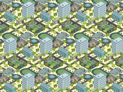 Residential area pattern athletic field building buildings design flat football football field house illustration illustrator neighborhood neighbourhood pattern pattern art pattern design region residential school vector yard