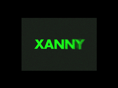 Xanny billie eilish branding cover graphic design green logo noise type typography xanny