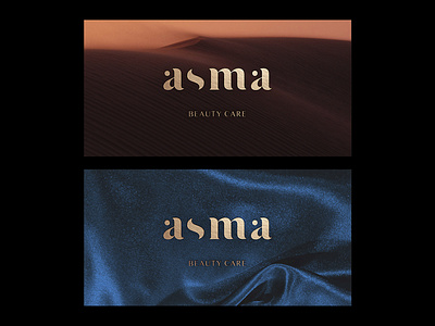 Asma algeria asma beauty beauty care blue branding care gold graphic design logo