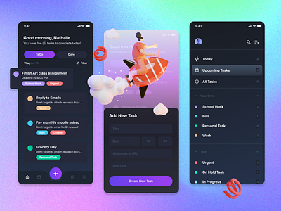 Productivity App | A Design Exploration branding design graphic design illustration mobile design ui user experience user interface ux visual design