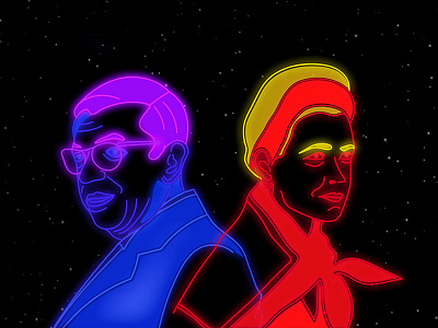 Sartre and Beauvoir illustration