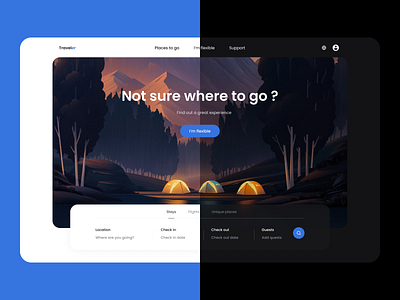 Traveler Dashboard design ui ux