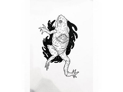 Frog artwork design illustration illustration art ink inktober logo tattoo tattoo art