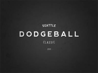 Dodgeball Classic dodgeball film noir gray logotype vintage