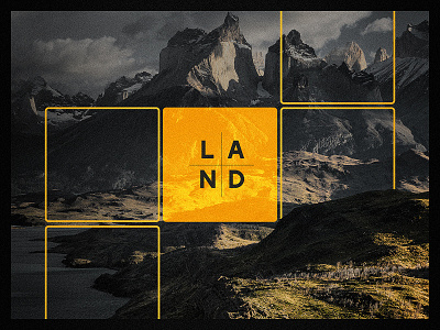 Good Land N° 001 game geometric gold grainy land mountain square tile