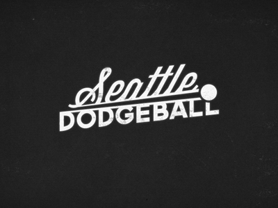 Seattle Dodgeball Logo dodgeball governor logo seattle wisdom script