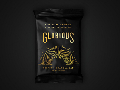 Glorious Packaging Mockup black food gold matte metallic packaging