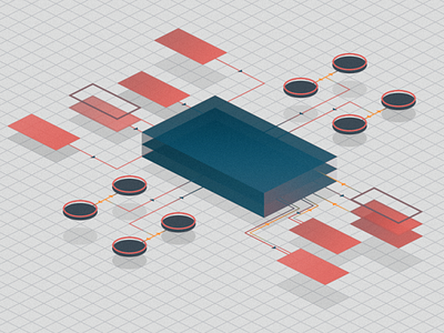 The Hip Bone's Connected to the...Content Delivery Network automation business diagram grid infographic infrastructure isometric system