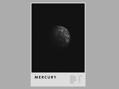 Escape Velocity / N° 1 / Mercury mercury planet poster space