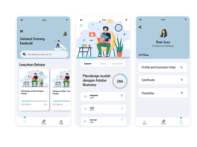 Modern Course course course app elearning ui uiux