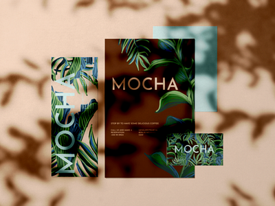 Mocha Cafe branding design illustration logo modern