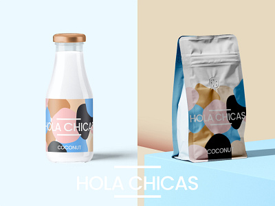 Hola Chicas branding design illustration logo modern