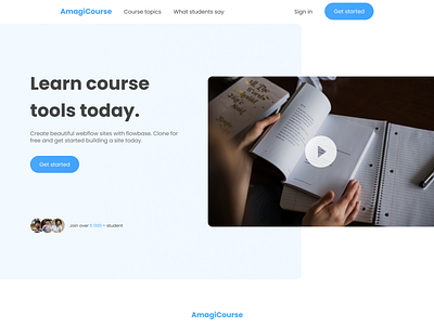 AmagiCourse debut design figma web