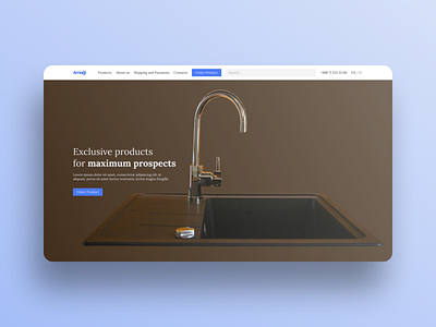 Sink branding debut design ecommerce figma header shopping ui ux web website