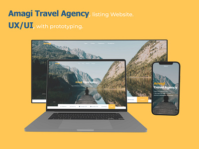 Travel Agency Website agency behance blog design figma header listing prototyping travel uxui web