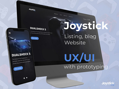 Joystick, listing and blog Website platform app branding design figma illustration joystick logo mobile platform prototyping uxui vector web webdesign