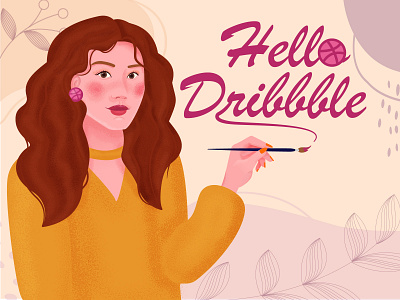 Hello, dribble design illustration