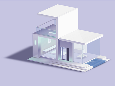 3D Modern House css3 javascript
