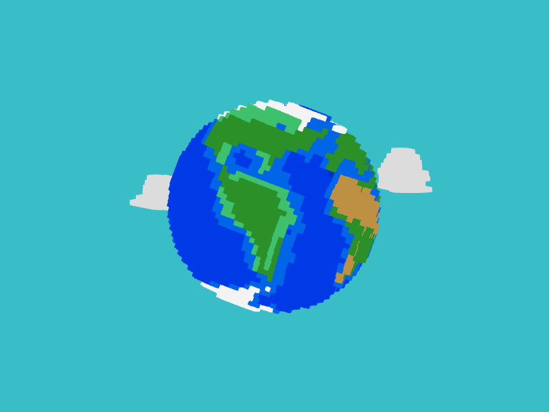 Voxel Earth & Clouds